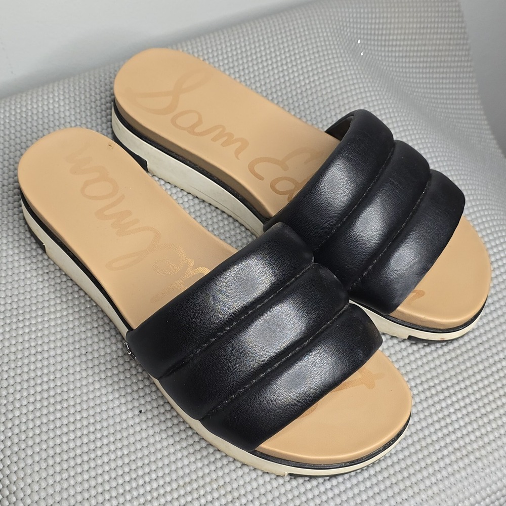 Sam Edelman Womens Annalisa Leather Casual Slip On Slides‎ Sz 8.5 -BHFO 0972